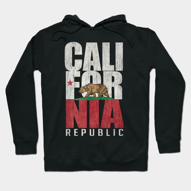 California Republic distressed design Hoodie by Sterling